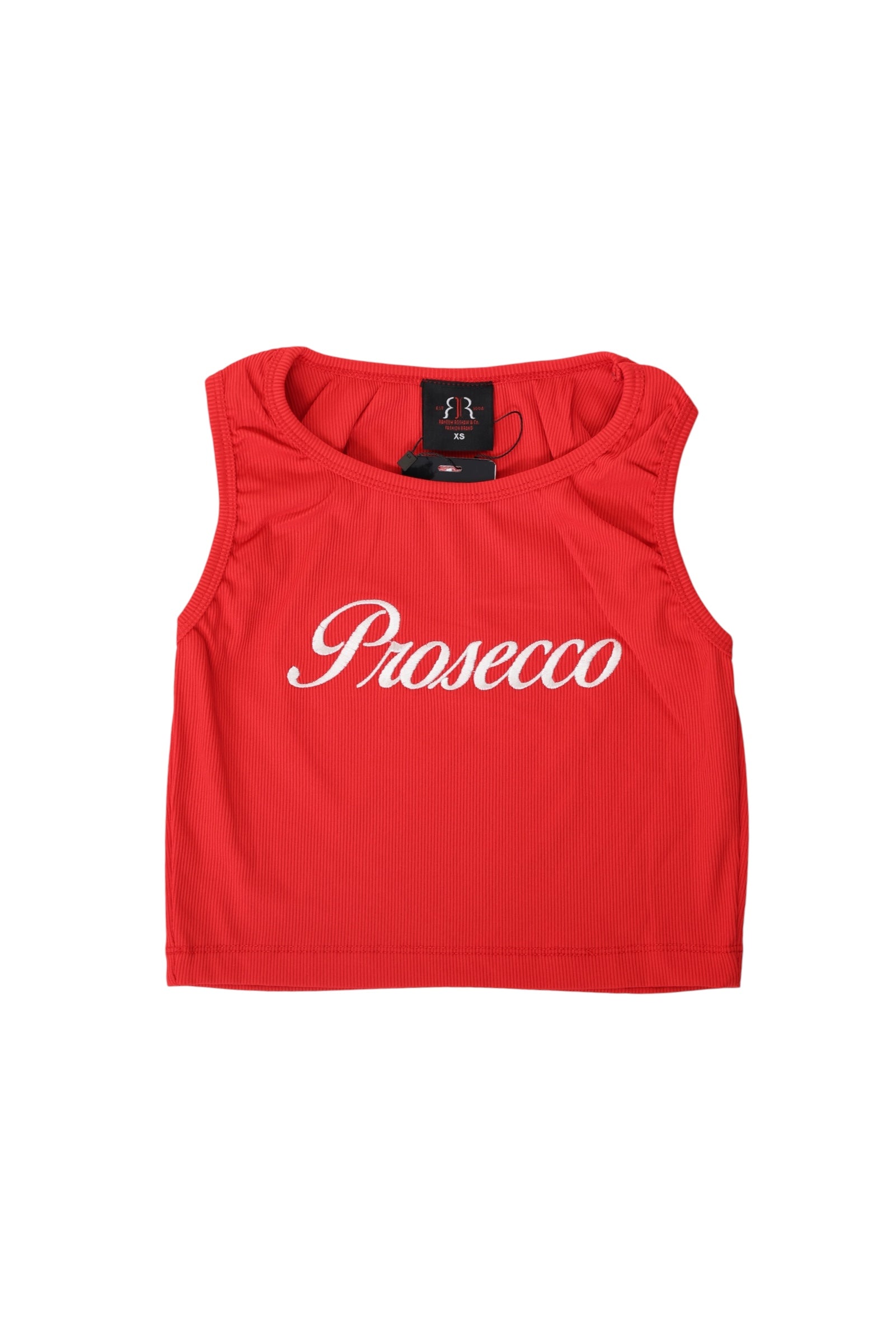 Prosecco Ribbed Crop Tank