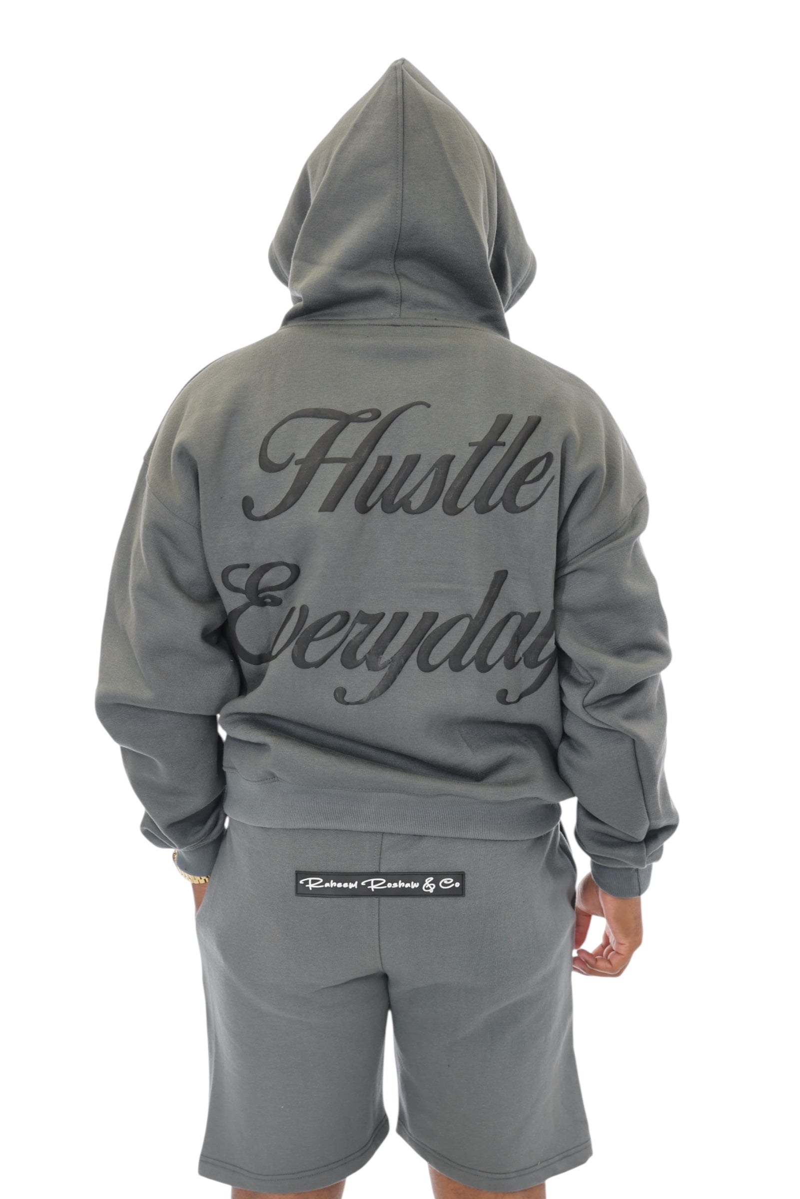 “Hustle Everyday” Hoodie – Charcoal Grey