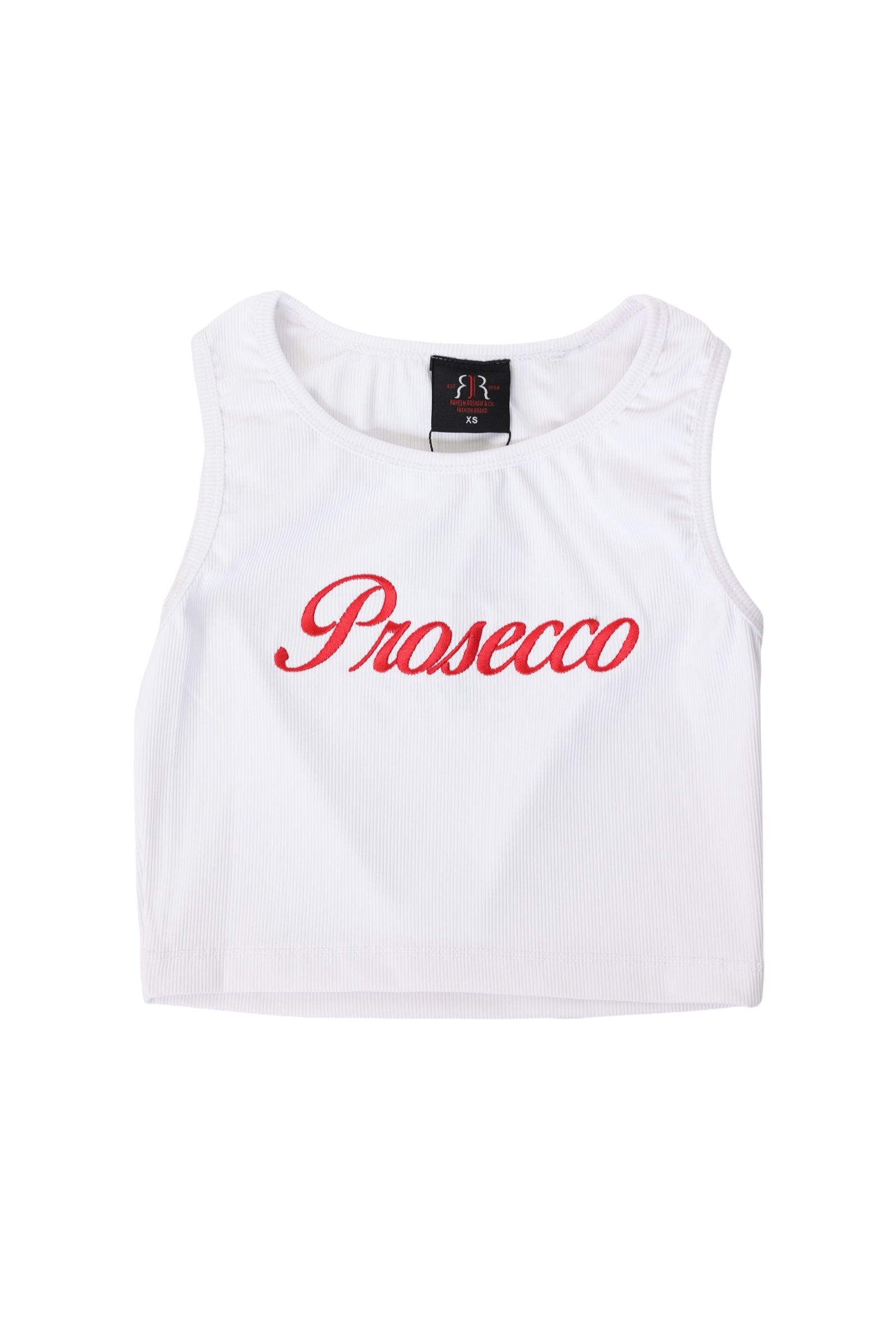 Prosecco Ribbed Crop Tank