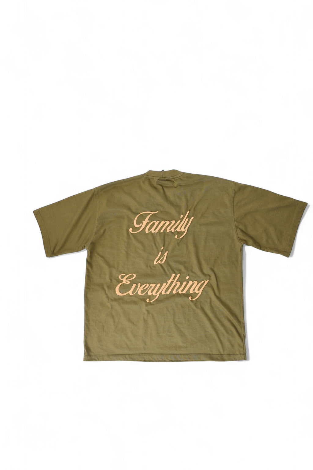 Oversized “Family is Everything” Tee – Olive