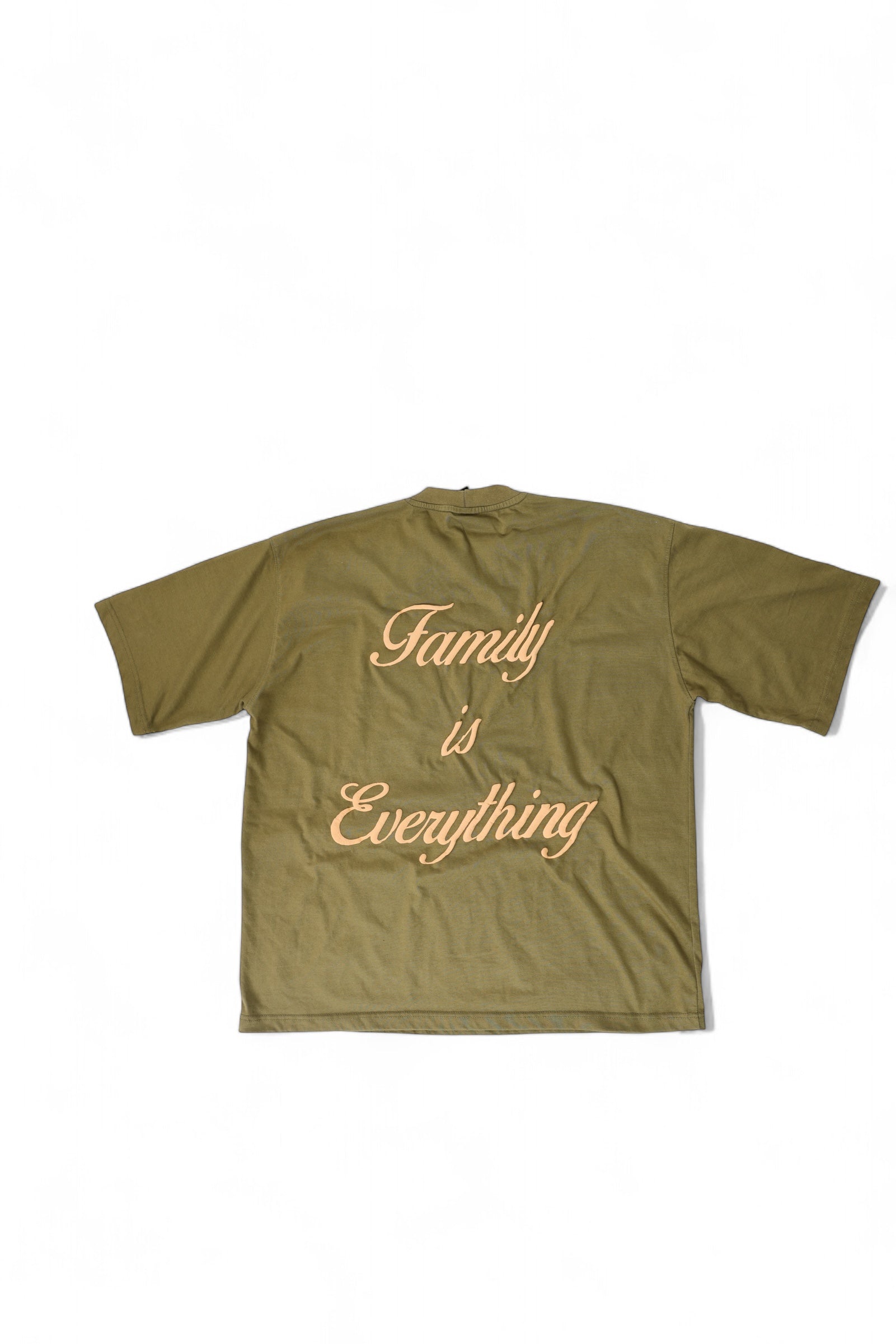 Oversized “Family is Everything” Tee – Olive