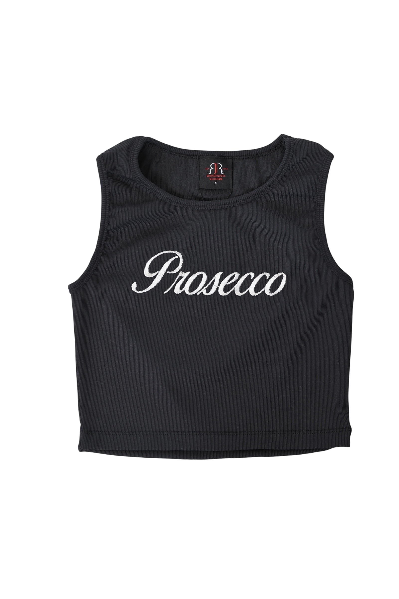 Prosecco Ribbed Crop Tank