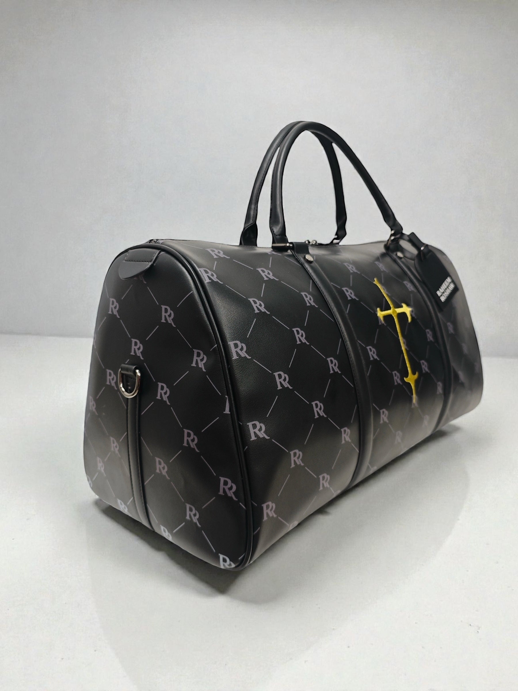 RR Travel Duffle Bag – Black & Gold Cross