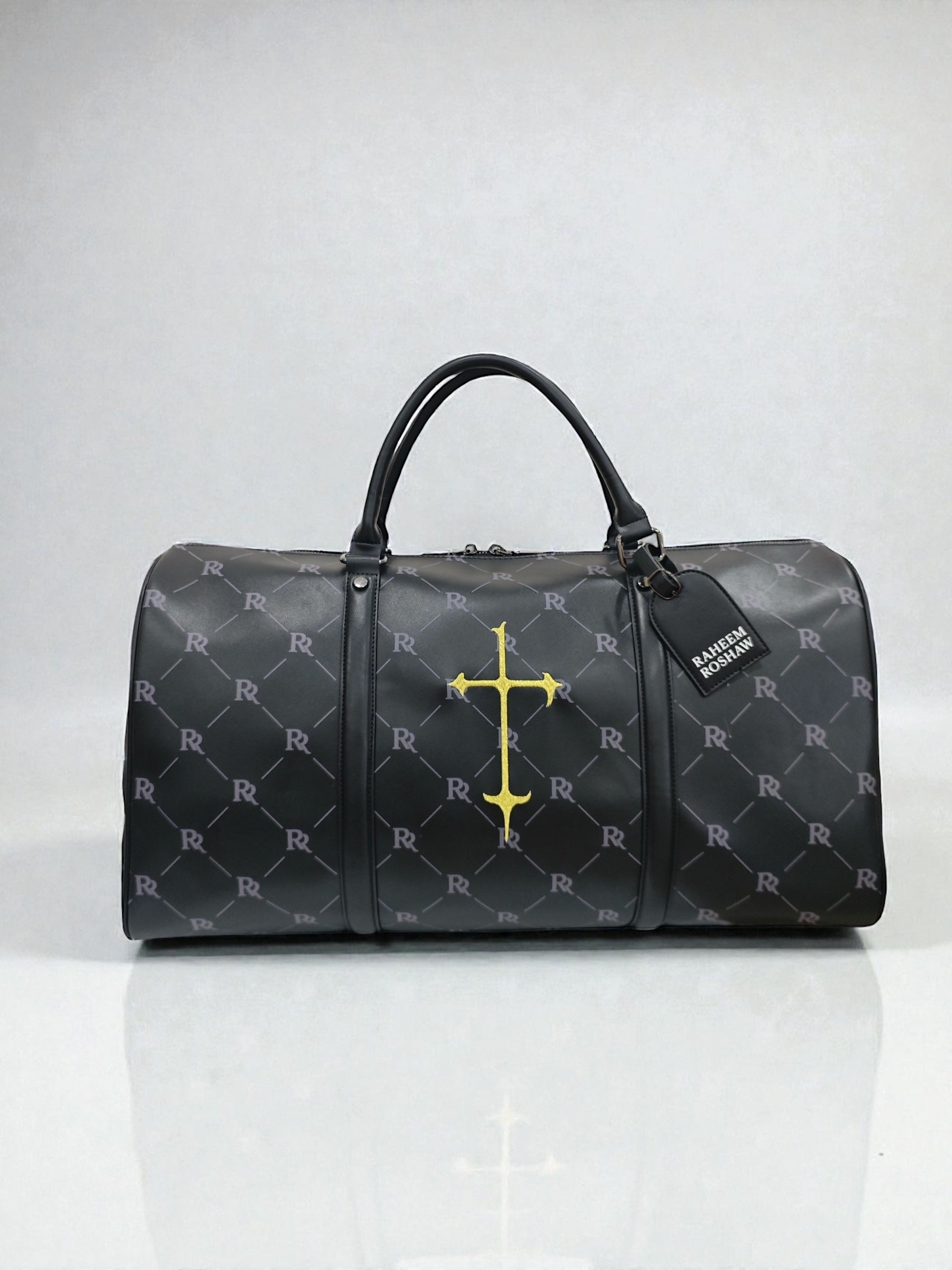 RR Travel Duffle Bag – Black & Gold Cross